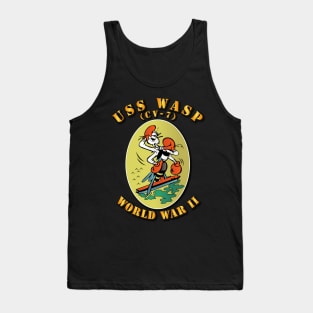 USS Wasp - CV-7 - WWII w Txt Tank Top